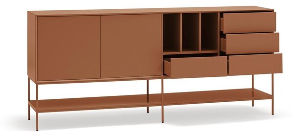 Opečnato oranžna komoda 220x98x45 cm Platt – Teulat