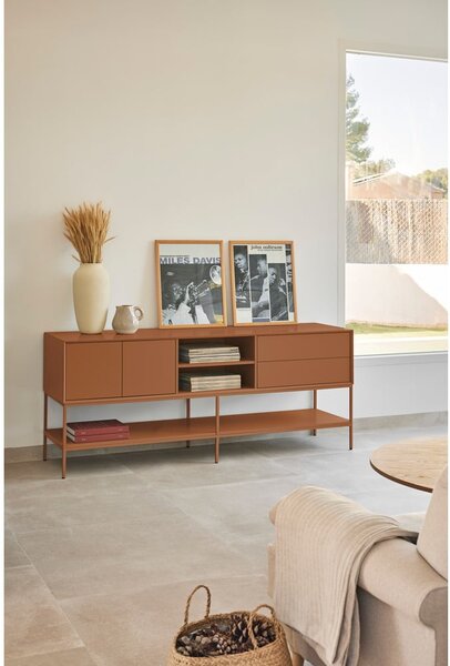Opečnato oranžna TV omarica 175x74x45 cm Platt – Teulat