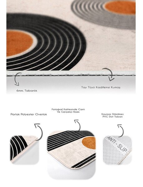Bež žametne kopalniške preproge v kompletu 2 ks 60x100 cm Dot Arch – Mila Home