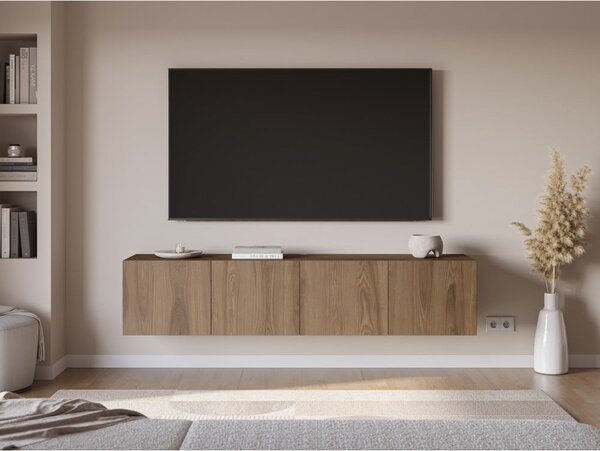 TV omarica v hrastovem dekorju v naravni barvi 180x38x35 cm Daroca – Marckeric