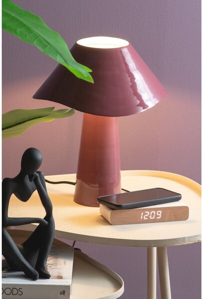 Digitalna budilka z brezžičnim polnilnikom Retro Flat LED – Karlsson