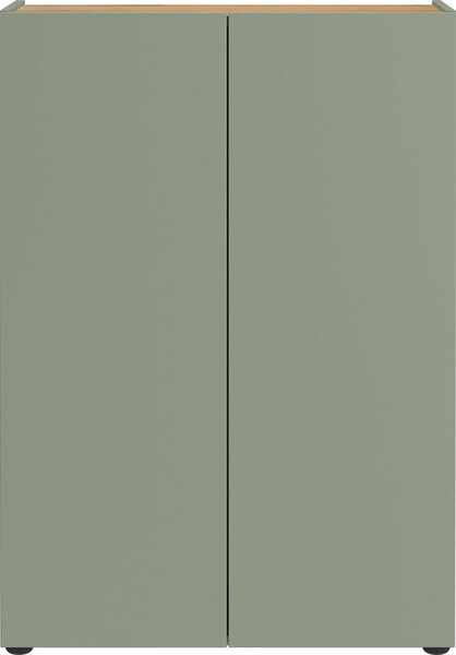 Žajbljevo zelena omarica v hrastovem dekorju 74x105x33 cm Alviano – Germania