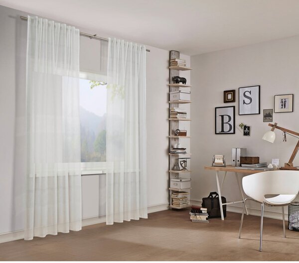 Bela prosojna zavesa 140x245 cm Etamine – Sehlbach