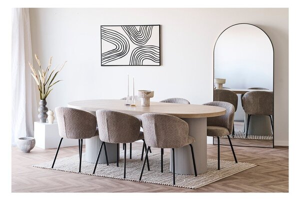 Jedilna miza z mizno ploščo v jesenovem dekorju 100x220 cm Solva – House Nordic