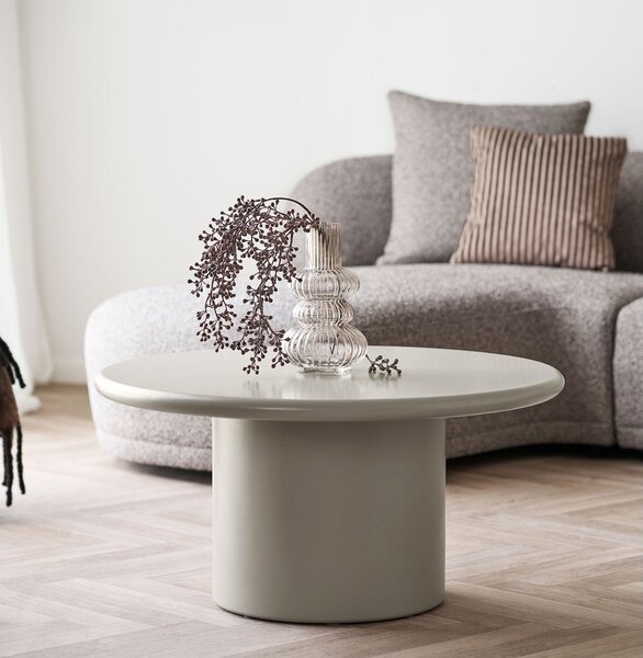Kremno bela okrogla mizica ø 80 cm Nagano – House Nordic