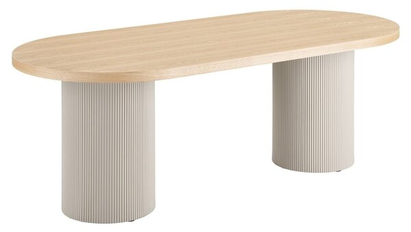 Jedilna miza z mizno ploščo v jesenovem dekorju 100x220 cm Solva – House Nordic