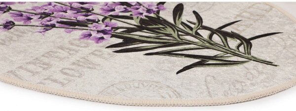 Vijolične/bež kopalniške preproge v kompletu 3 ks 60x100 cm Lavender – Foutastic