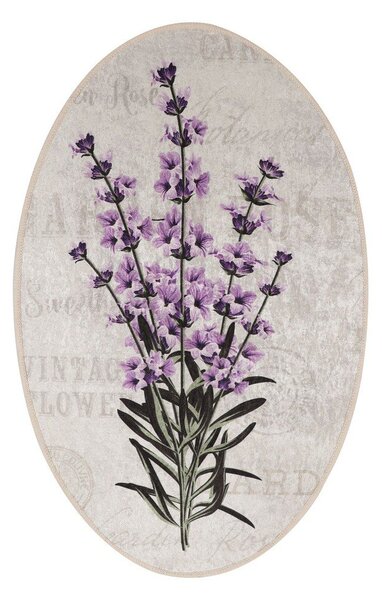 Vijolične/bež kopalniške preproge v kompletu 3 ks 60x100 cm Lavender – Foutastic