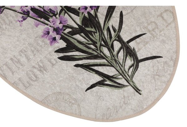 Vijolične/bež kopalniške preproge v kompletu 3 ks 60x100 cm Lavender – Foutastic