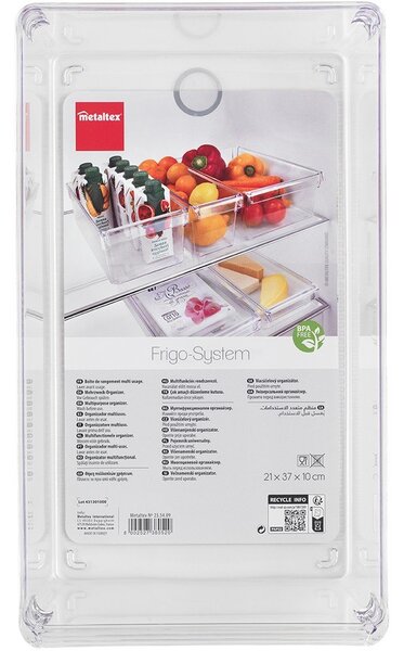 Plastičen organizator za hladilnik 37x20,5 cm – Metaltex