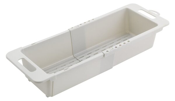 Siv plastičen nastavljiv teleskopski odcejalnik za pomivalno korito 52x18 cm – Metaltex