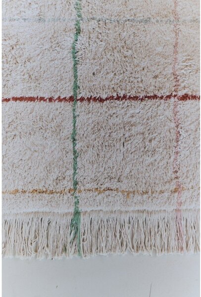 Kremno bela ročno tkana pralna bombažna preproga 90x130 cm Color Lines – Lorena Canals