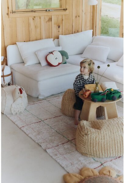Kremno bela ročno tkana pralna bombažna preproga 90x130 cm Color Lines – Lorena Canals