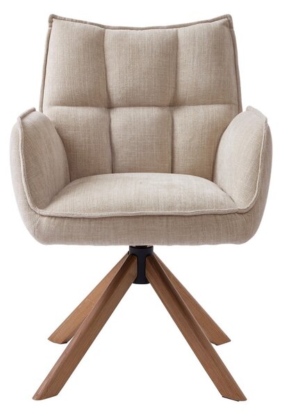 Kremno beli oblazinjeni jedilni stoli v kompletu 2 ks Marilla – Unique Furniture
