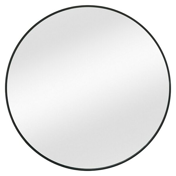 Ogledalo z okvirjem Levi (Premer: 60 cm, Črna, Kovina)
