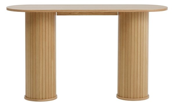 Stranska mizica v naravni barvi 40x130 cm Nola – Unique Furniture