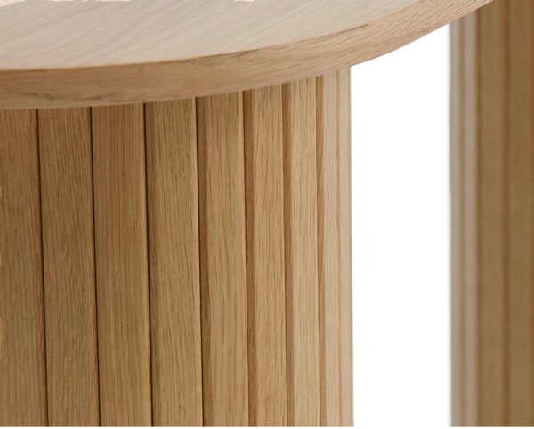 Stranska mizica v naravni barvi 40x130 cm Nola – Unique Furniture