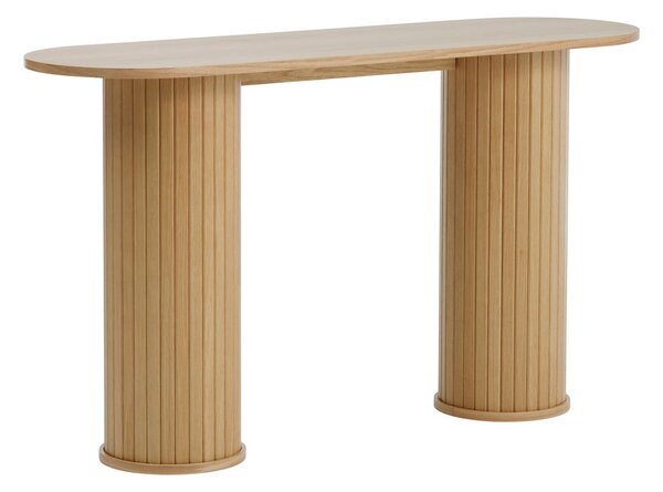 Stranska mizica v naravni barvi 40x130 cm Nola – Unique Furniture