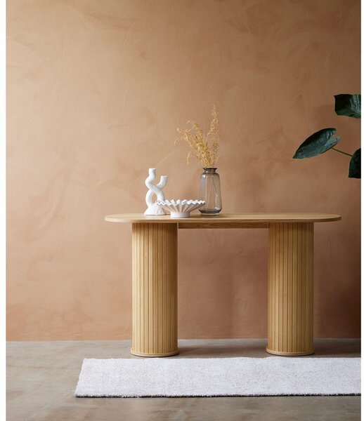 Stranska mizica v naravni barvi 40x130 cm Nola – Unique Furniture