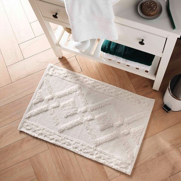 Bela kopalniška preproga 50x80 cm Gladis – douceur d'intérieur