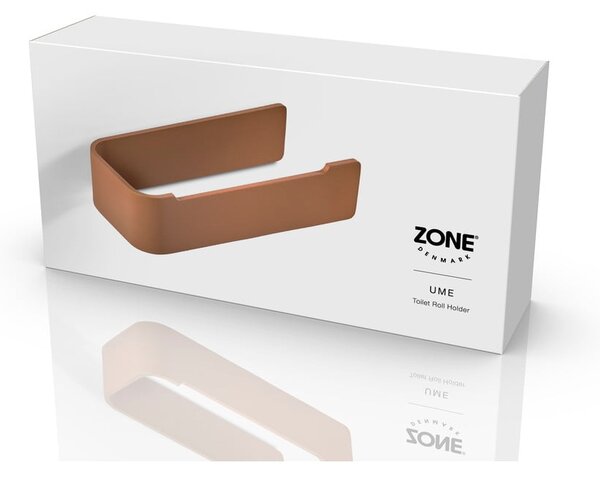 Kovinsko stensko držalo za toaletni papir v barvi terakote Ume – Zone