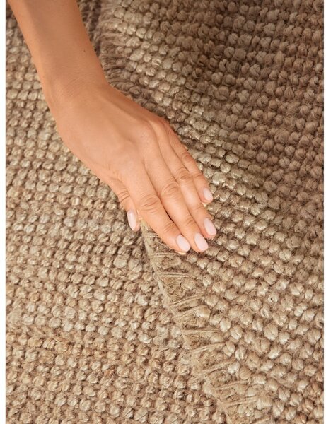 Okrogla preproga iz jute v naravni barvi ø 160 cm Bouclé Jaipur – Hanse Home