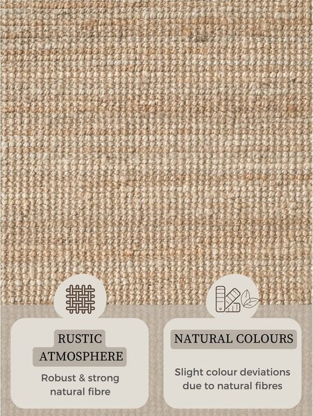 Okrogla preproga iz jute v naravni barvi ø 160 cm Bouclé Jaipur – Hanse Home