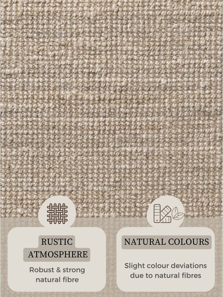 Kremno bela okrogla preproga iz jute ø 160 cm Bouclé Jaipur – Hanse Home