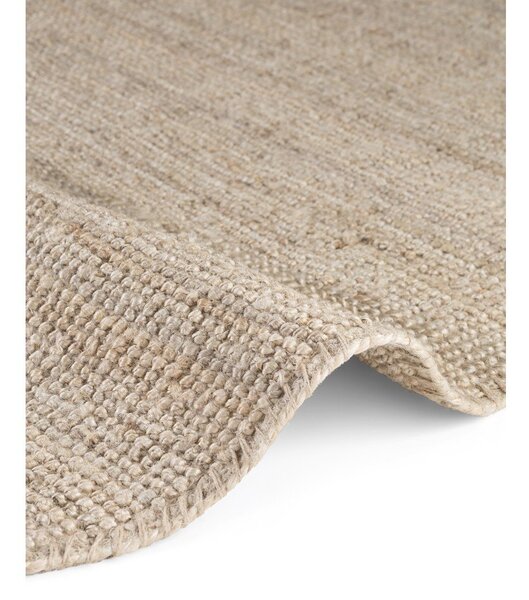 Kremno bela okrogla preproga iz jute ø 160 cm Bouclé Jaipur – Hanse Home