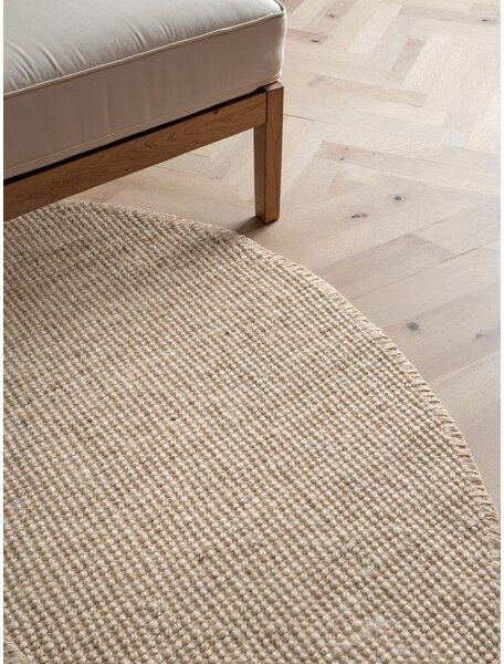Kremno bela okrogla preproga iz jute ø 160 cm Bouclé Jaipur – Hanse Home