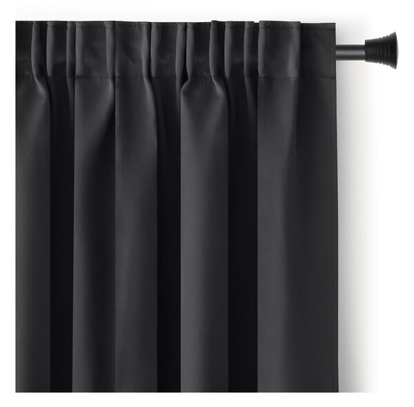 Črna zavesa za delno zatemnitev 140x270 cm Kierra – Restilo