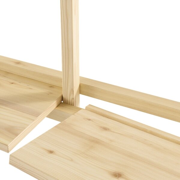 Stenska polica iz masivnega bora v naravni barvi 66x127 cm Groove – Karup Design