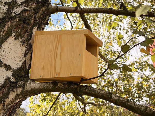 ATMOWOOD Lesena ptičja hišica za kose