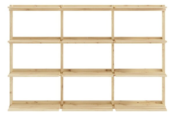 Stenska polica iz masivnega bora v naravni barvi 192x127 cm Groove – Karup Design