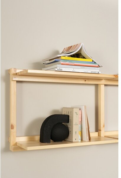 Stenska polica iz masivnega bora v naravni barvi 192x47,5 cm Groove – Karup Design