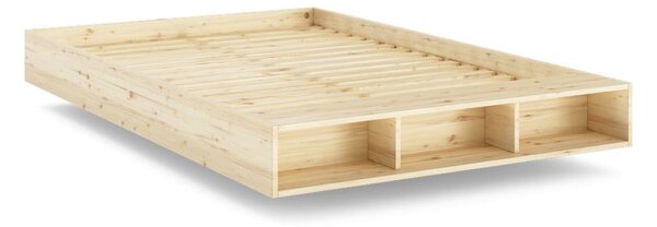 Zakonska postelja iz masivnega bora z letvenim dnom 160x200 cm Merge – Karup Design