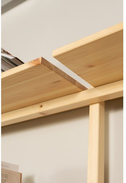 Stenska polica iz masivnega bora v naravni barvi 192x47,5 cm Groove – Karup Design