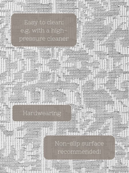 Sivo-slonokoščena notranja in zunanja preproga 120x170 cm Duet Kona – NORTHRUGS