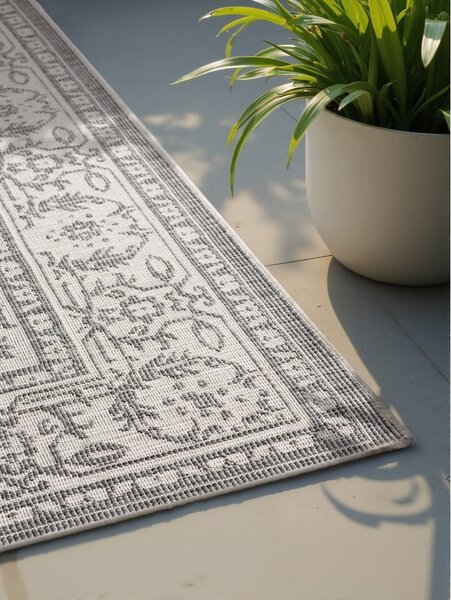 Sivo-slonokoščena notranja in zunanja preproga 120x170 cm Duet Kona – NORTHRUGS