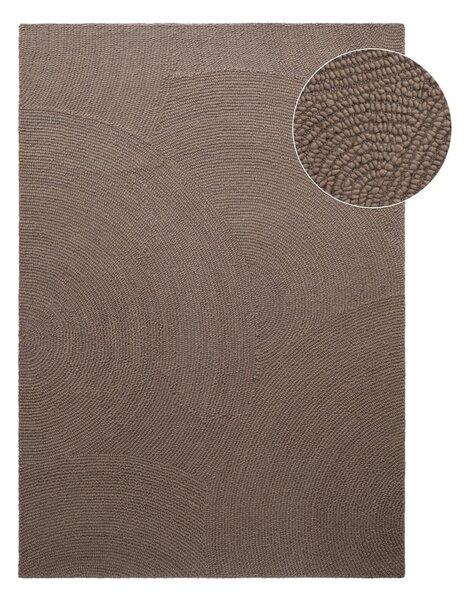 Sivorjava ročno tkana volnena preproga 80x150 cm Calmio – Hanse Home