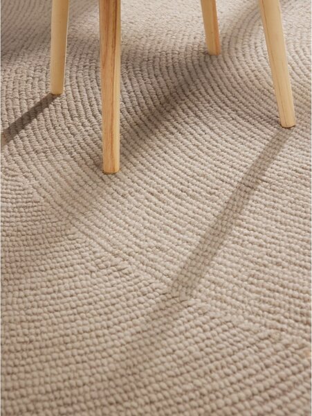 Bež ročno tkan volnen tekač 80x300 cm Calmio – Hanse Home