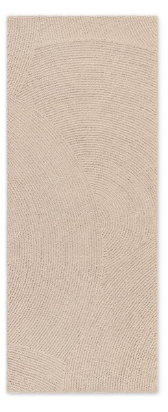 Bež ročno tkan volnen tekač 80x300 cm Calmio – Hanse Home
