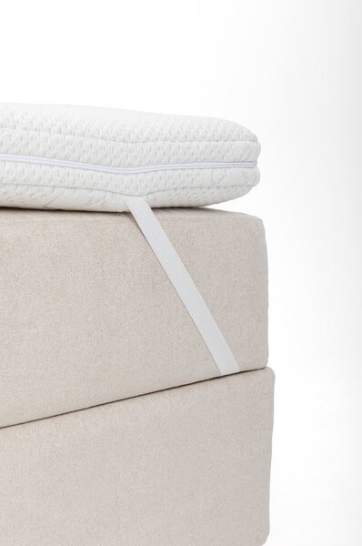 Bež boxspring postelja s prostorom za shranjevanje 180x200 cm Elva Bold Line – Bonami Selection