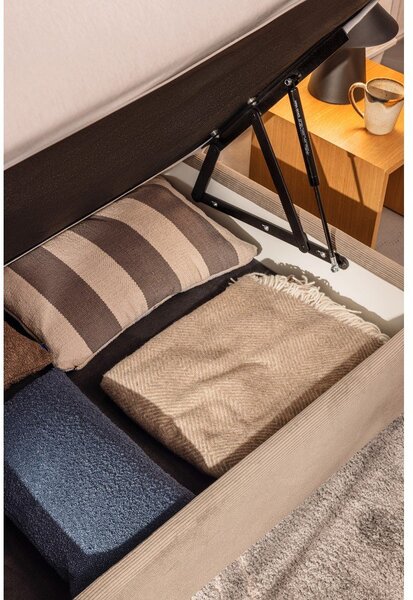 Bež boxspring postelja s prostorom za shranjevanje 180x200 cm Elva Bold Line – Bonami Selection