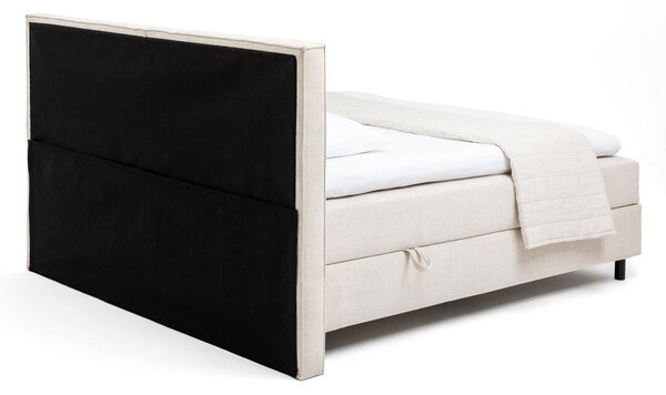 Bež boxspring postelja s prostorom za shranjevanje 180x200 cm Elva Bold – Bonami Selection