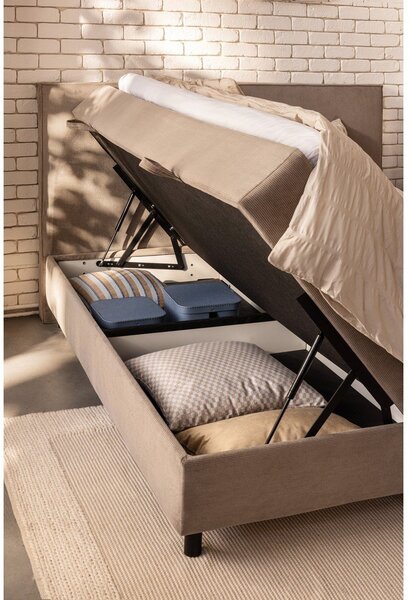 Bež boxspring postelja s prostorom za shranjevanje 180x200 cm Elva Bold Line – Bonami Selection