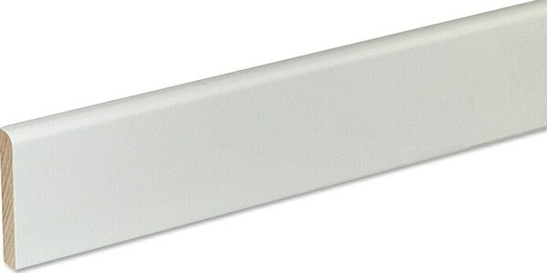 Zaključna letev (240 cm x 9 mm x 60 mm, Lakirana površina, Bele barve)