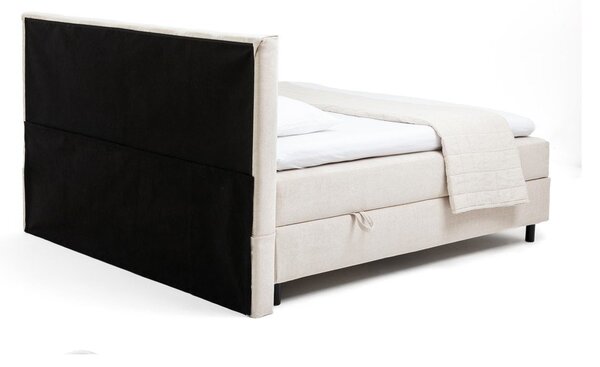Bež boxspring postelja s prostorom za shranjevanje 180x200 cm Elva Bold Line – Bonami Selection
