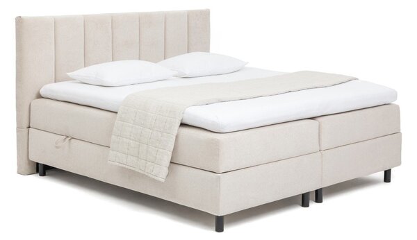 Bež boxspring postelja s prostorom za shranjevanje 180x200 cm Elva Bold Line – Bonami Selection