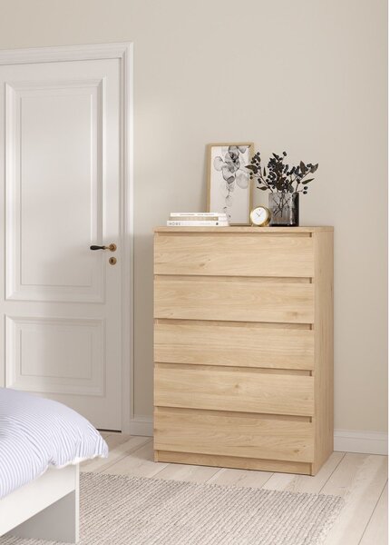 Komoda v hrastovem dekorju 77x111x50 cm Naia – Tvilum